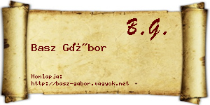 Basz Gábor névjegykártya